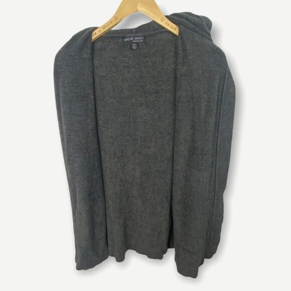 Barefoot Dreams Cozy Fleece Hooded Cardigan Grey Size XS / Small‎ Sweater Knit S - Picture 11 of 12